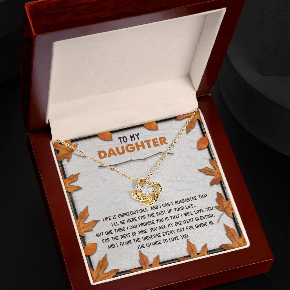 Daughter - My Greatest Blessing - Love Knot Necklace