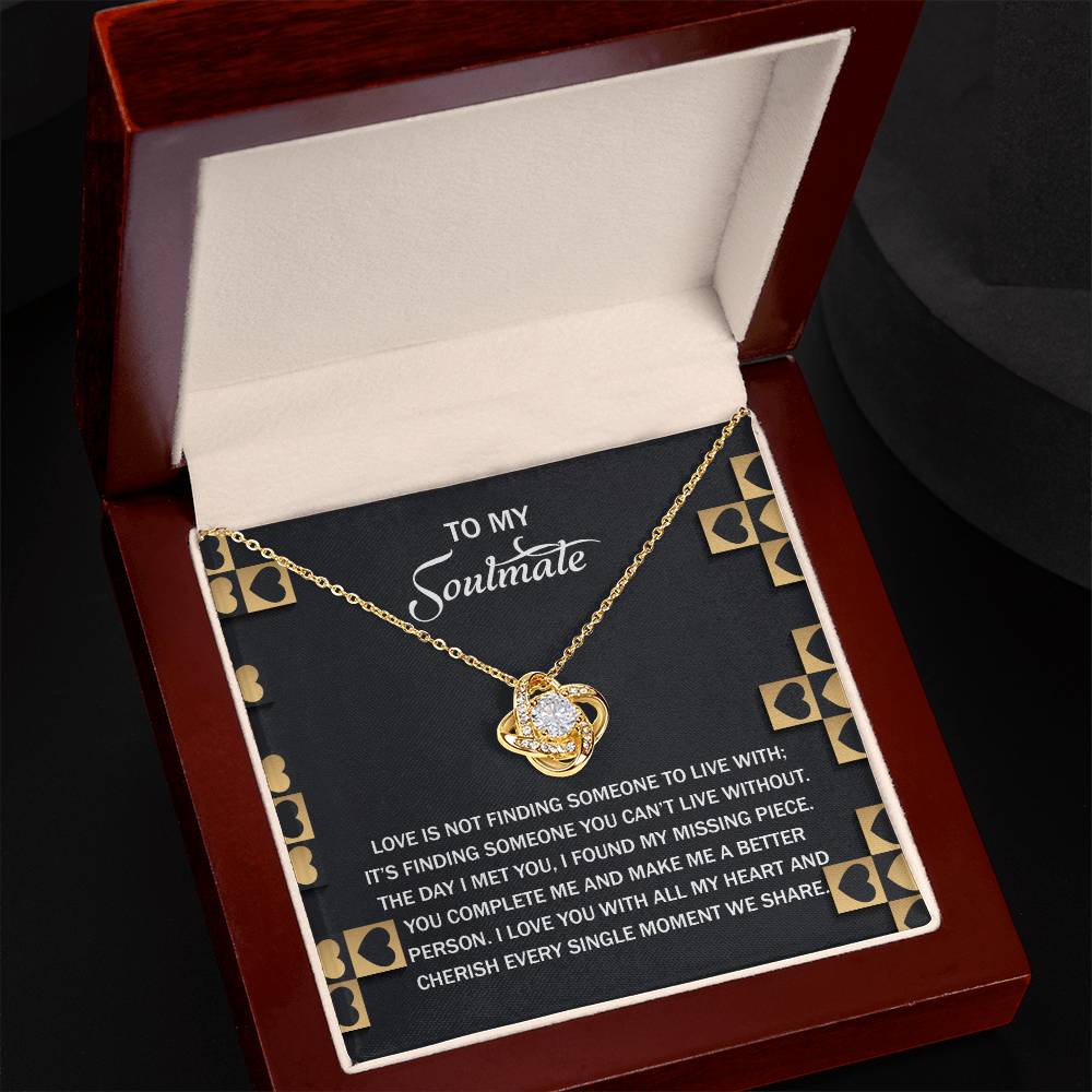 Soulmate - Missing Piece - Love Knot Necklace