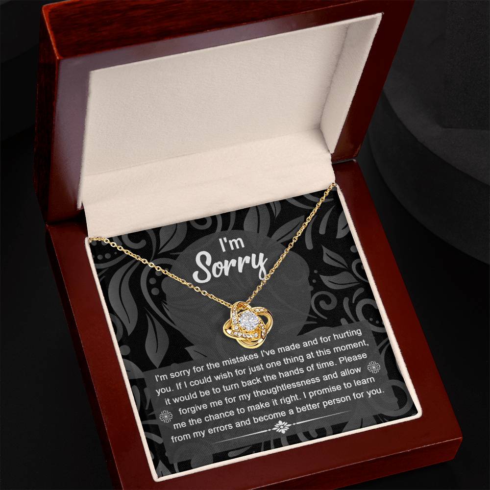 Lo siento, solo una cosa: collar con nudo de amor