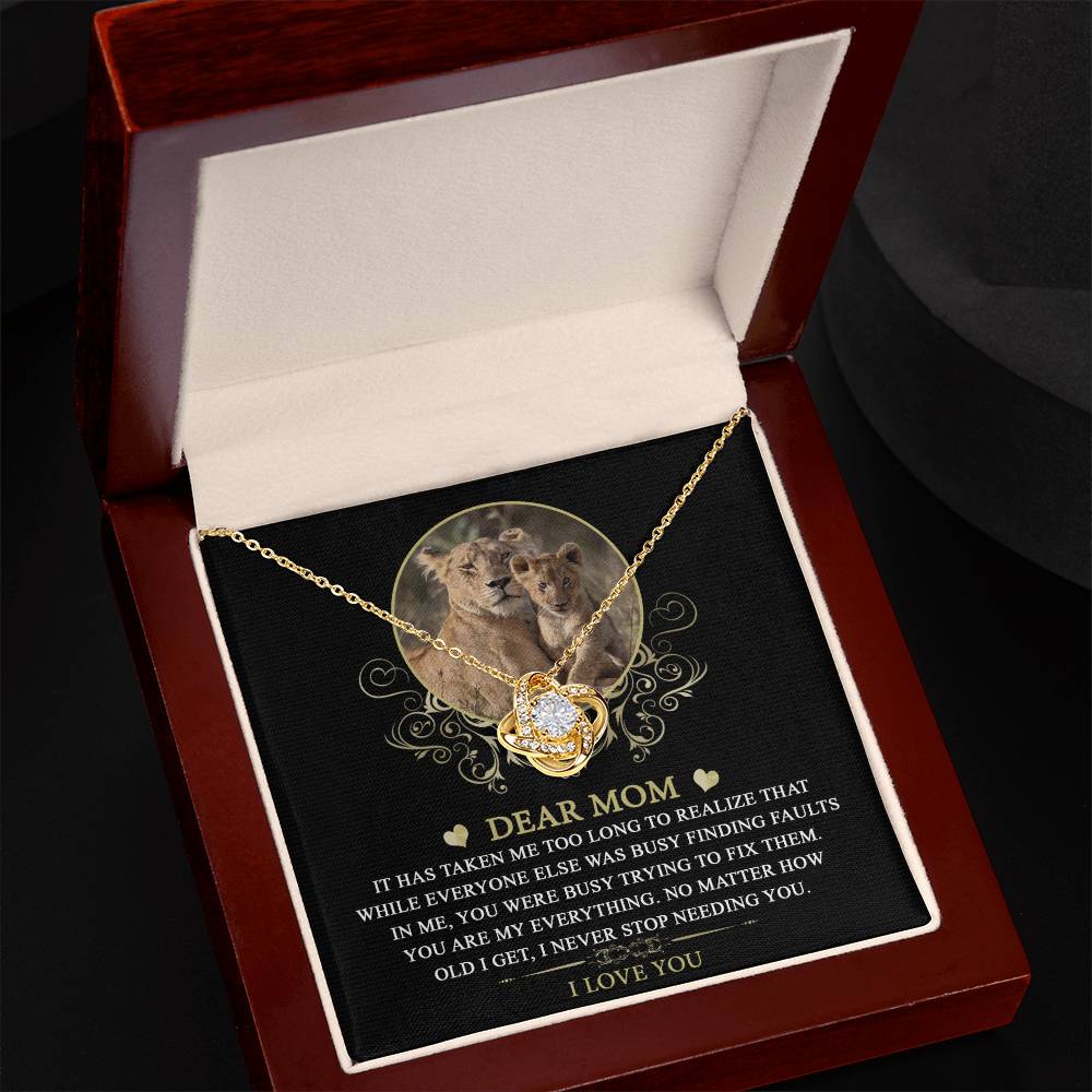Mom - My Everything - Love Knot Necklace