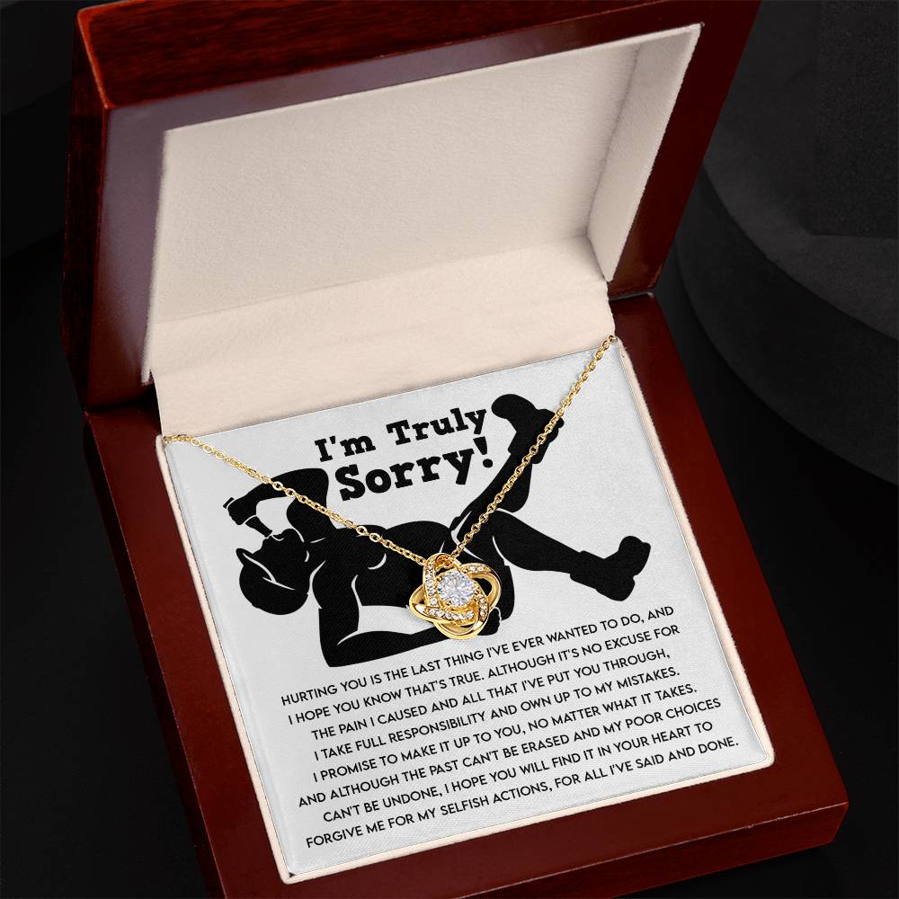 Sorry - Selfish Actions - Love Knot Necklace