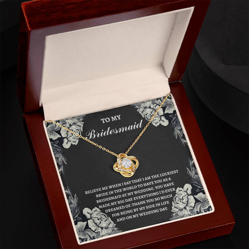 Dama de honor - La novia más afortunada - Collar con nudo de amor