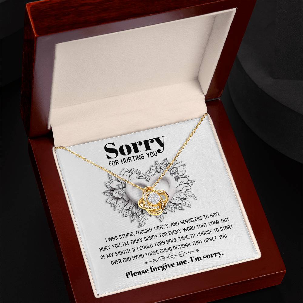 Sorry - Turn Back Time - Love Knot Necklace