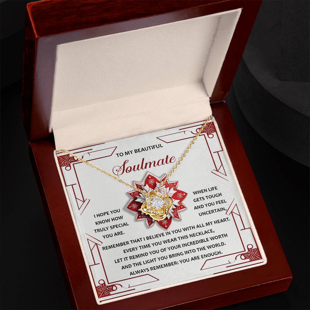 Soulmate - You Are Enough - Love Knot Necklace