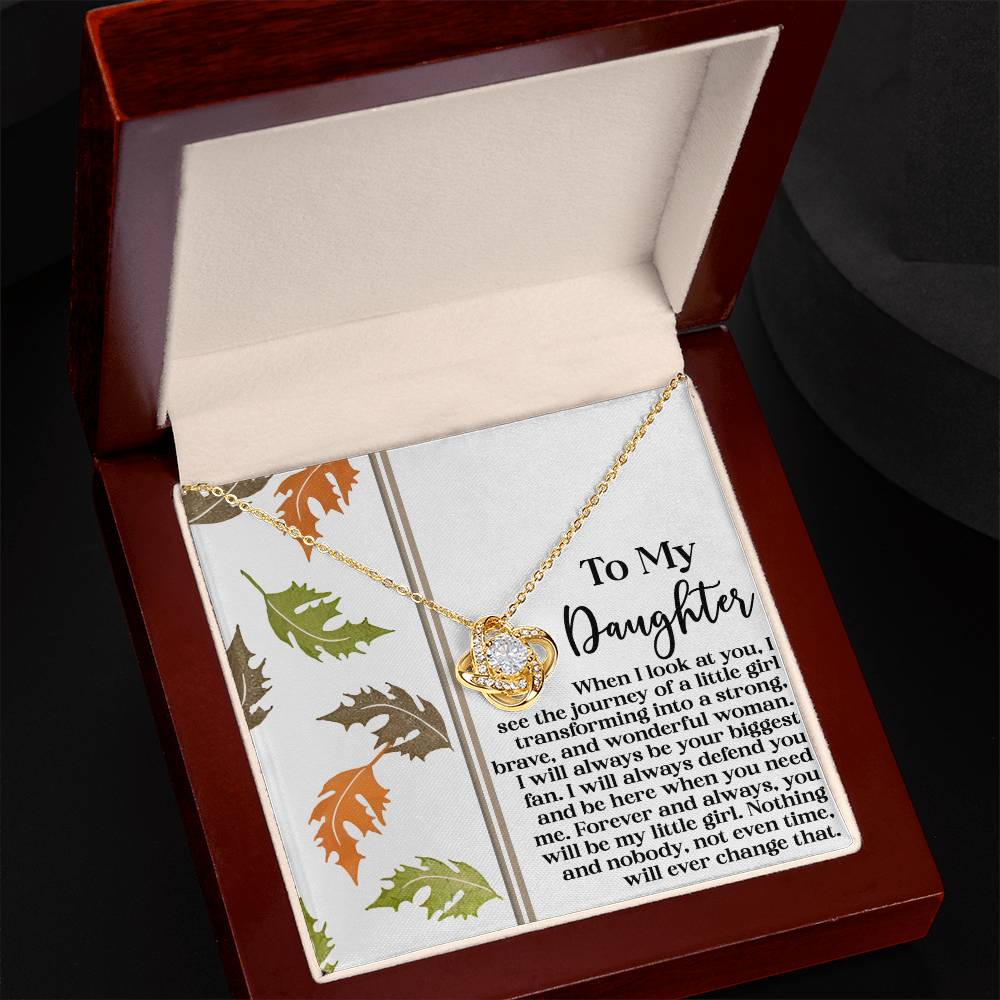 Daughter - Biggest Fan - Love Knot Necklace