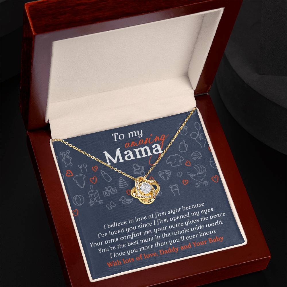 Mom To Be - At First Sight - Love Knot Necklace