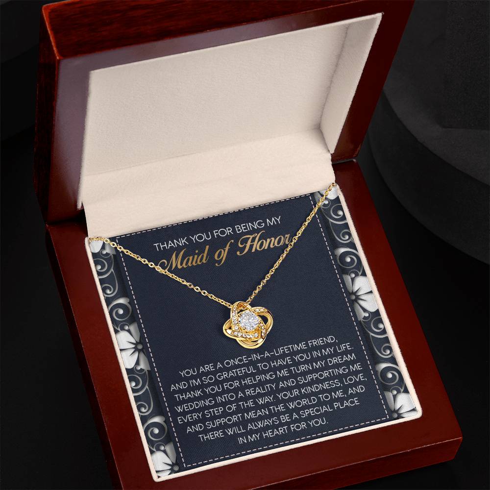 Dama de honor - Mundo para mí - Collar con nudo de amor