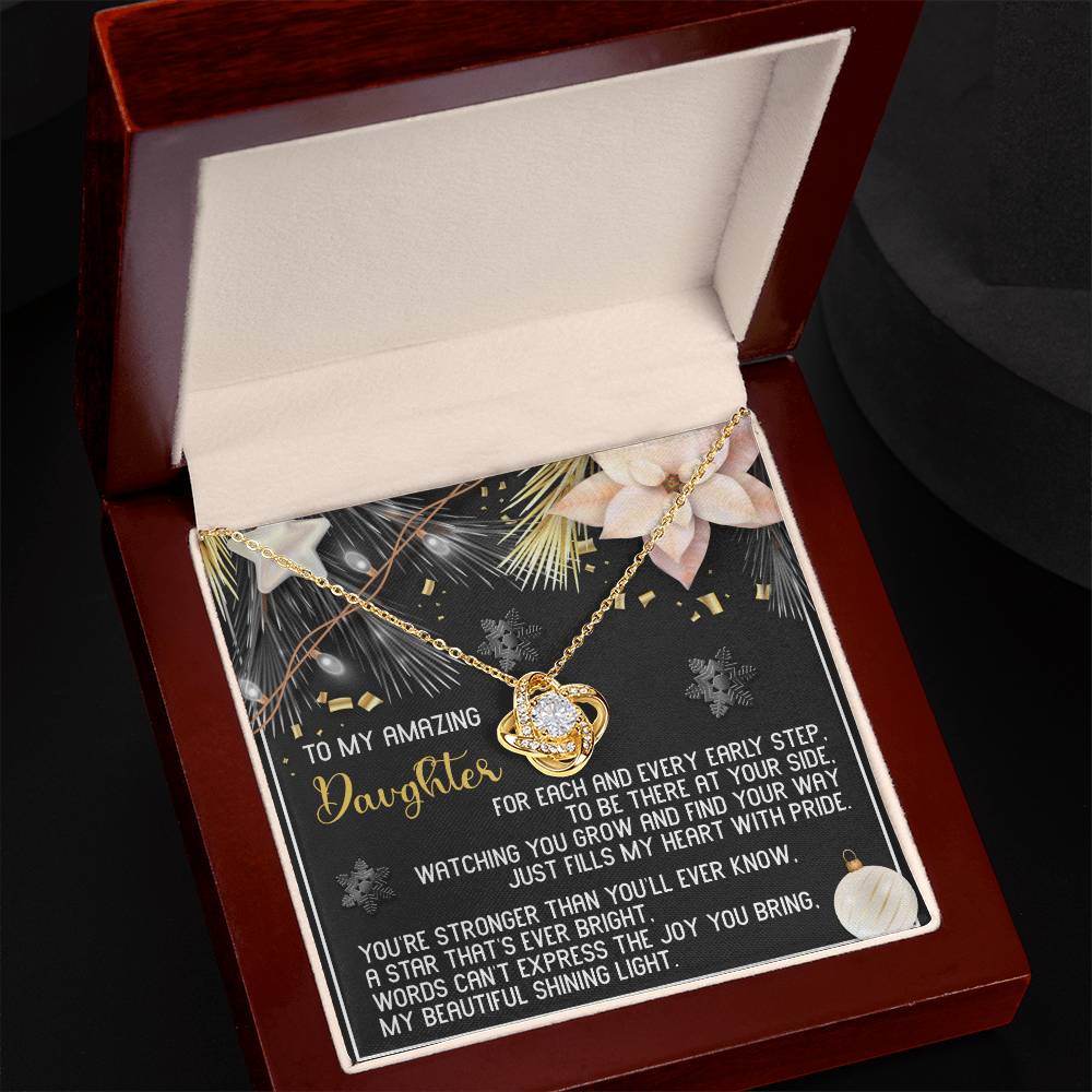 Daughter - Shining Light - Love Knot Necklace