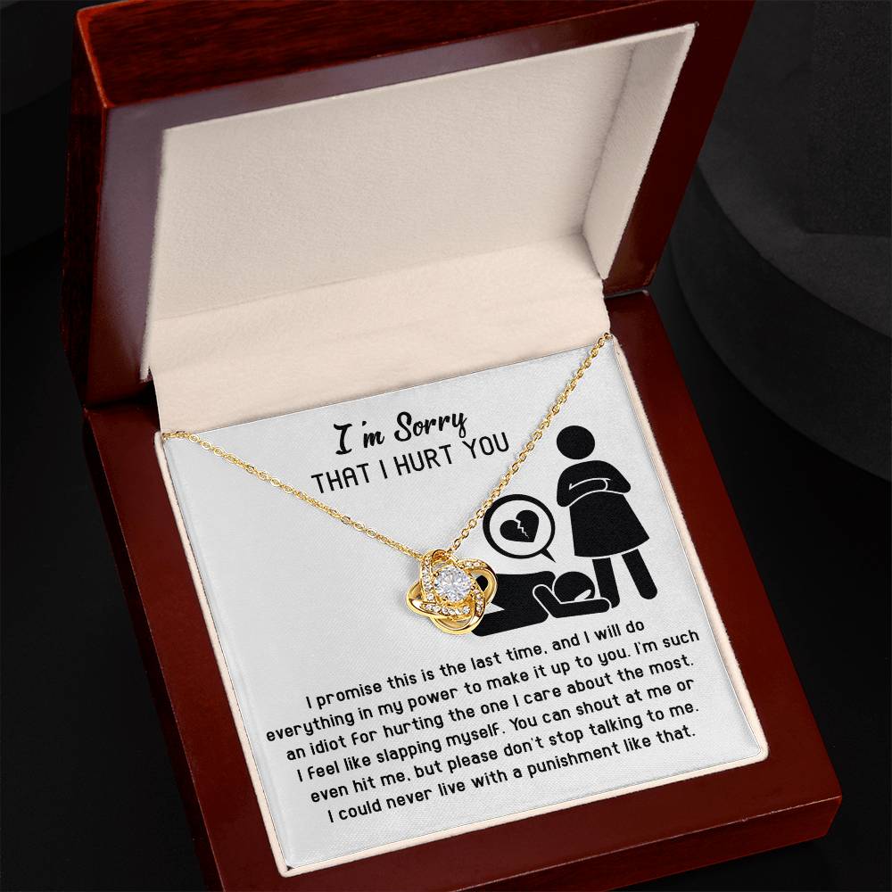Sorry - Stop Talking - Love Knot Necklace