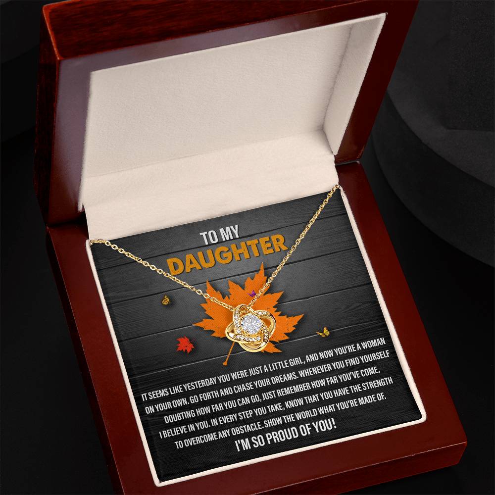 Daughter - You Can Go - Love Knot Necklace