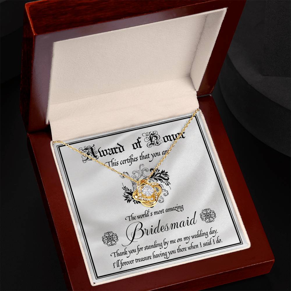 Dama de honor - Premio de honor - Collar de nudo de amor