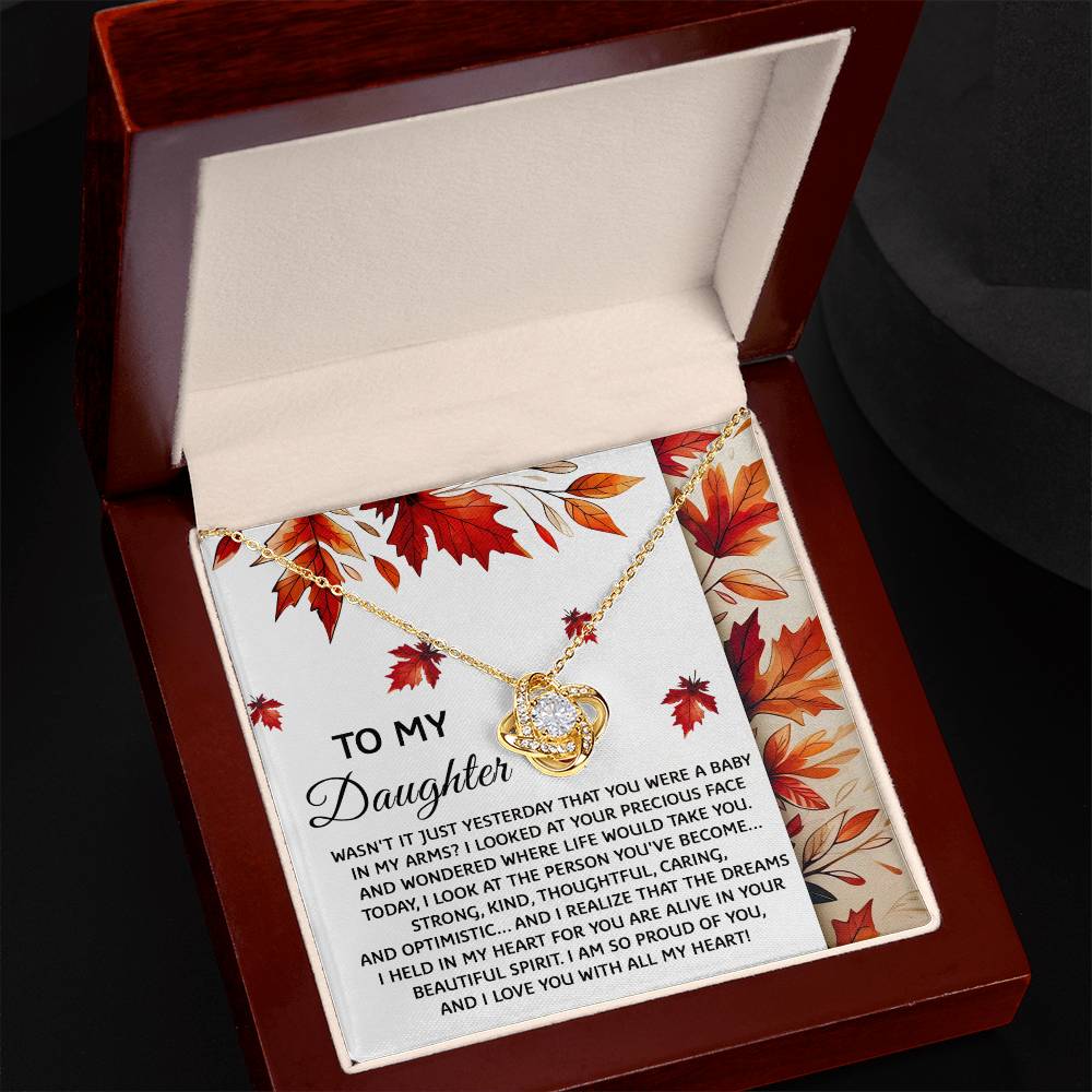 Daughter - Were A Baby - Love Knot Necklace
