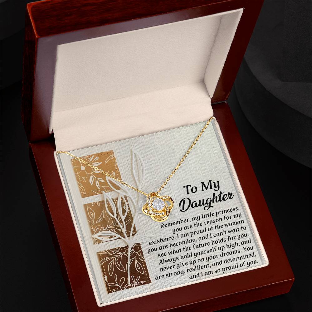Daughter - Holds For You - Love Knot Necklace
