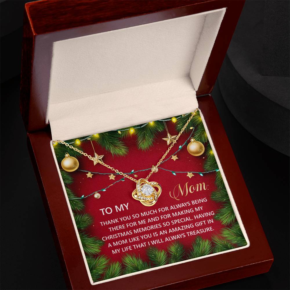 Mom - Christmas Memories - Love Knot Necklace