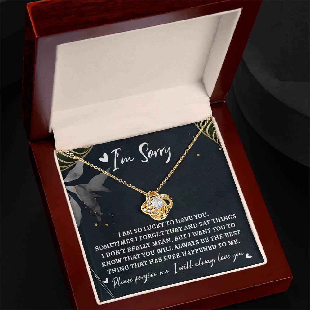 Sorry - The Best Thing - Love Knot Necklace