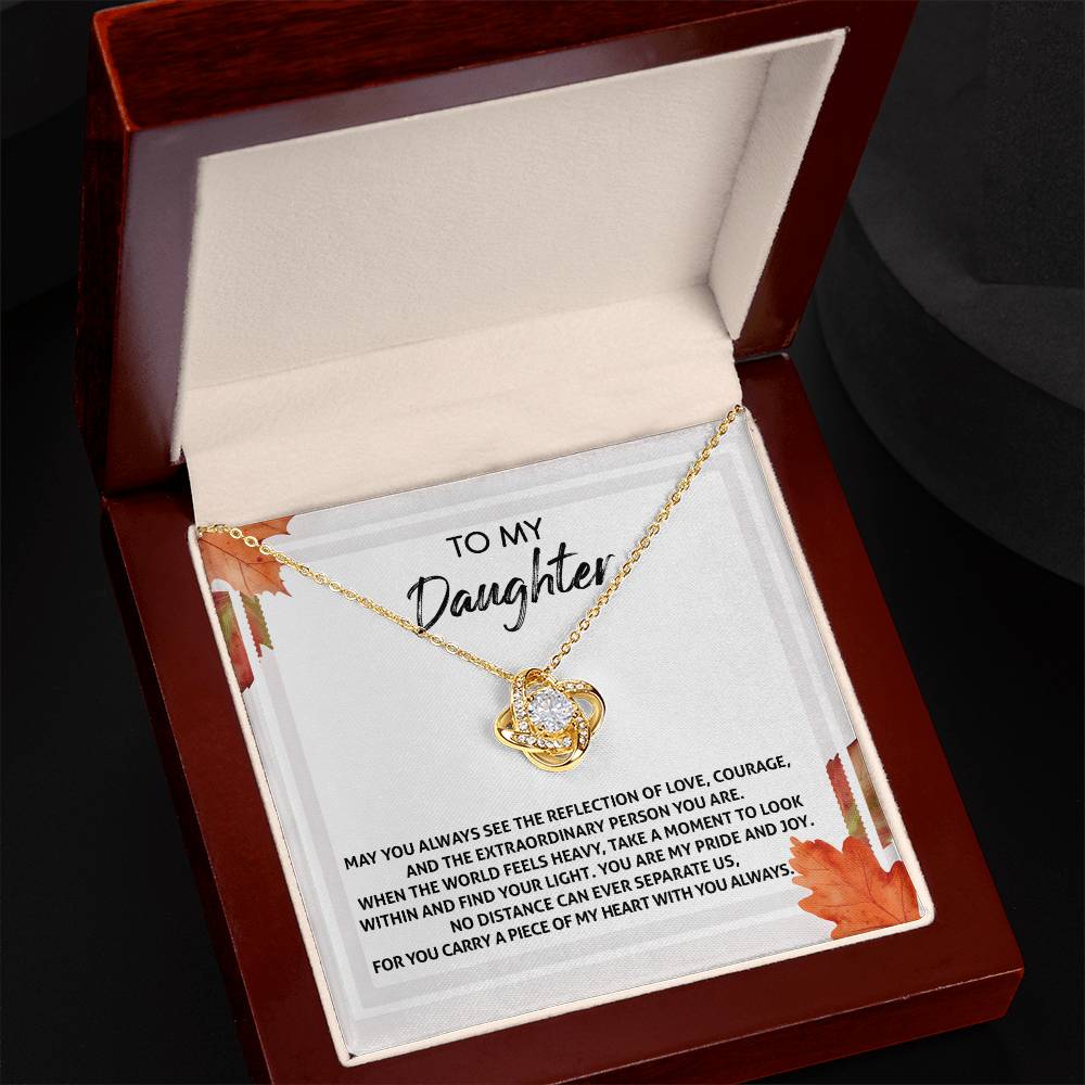 Daughter - Find Your Light - Love Knot Necklace