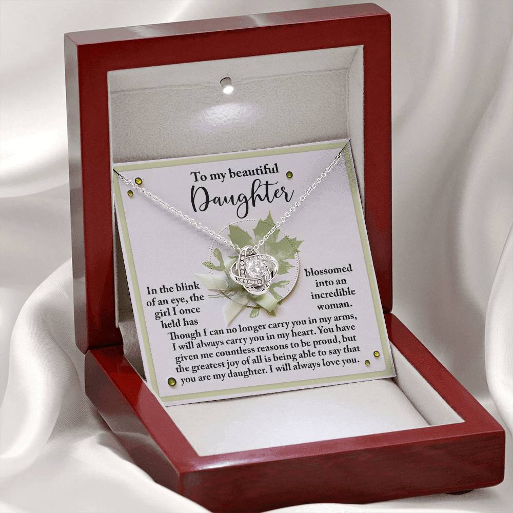 Daughter - Incredible Woman - Love Knot Necklace