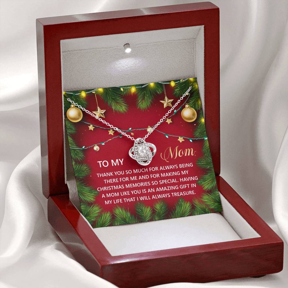 Mom - Christmas Memories - Love Knot Necklace