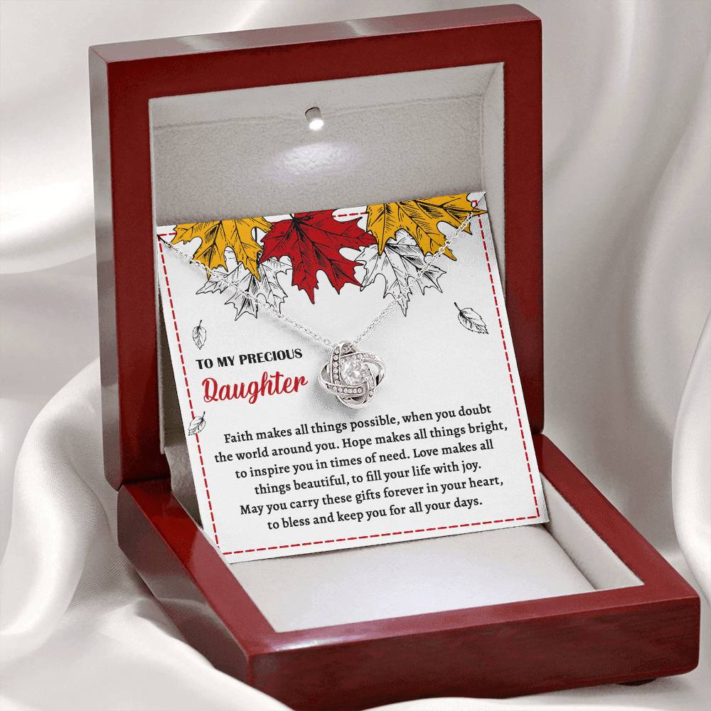 Daughter - Fill Your Life - Love Knot Necklace