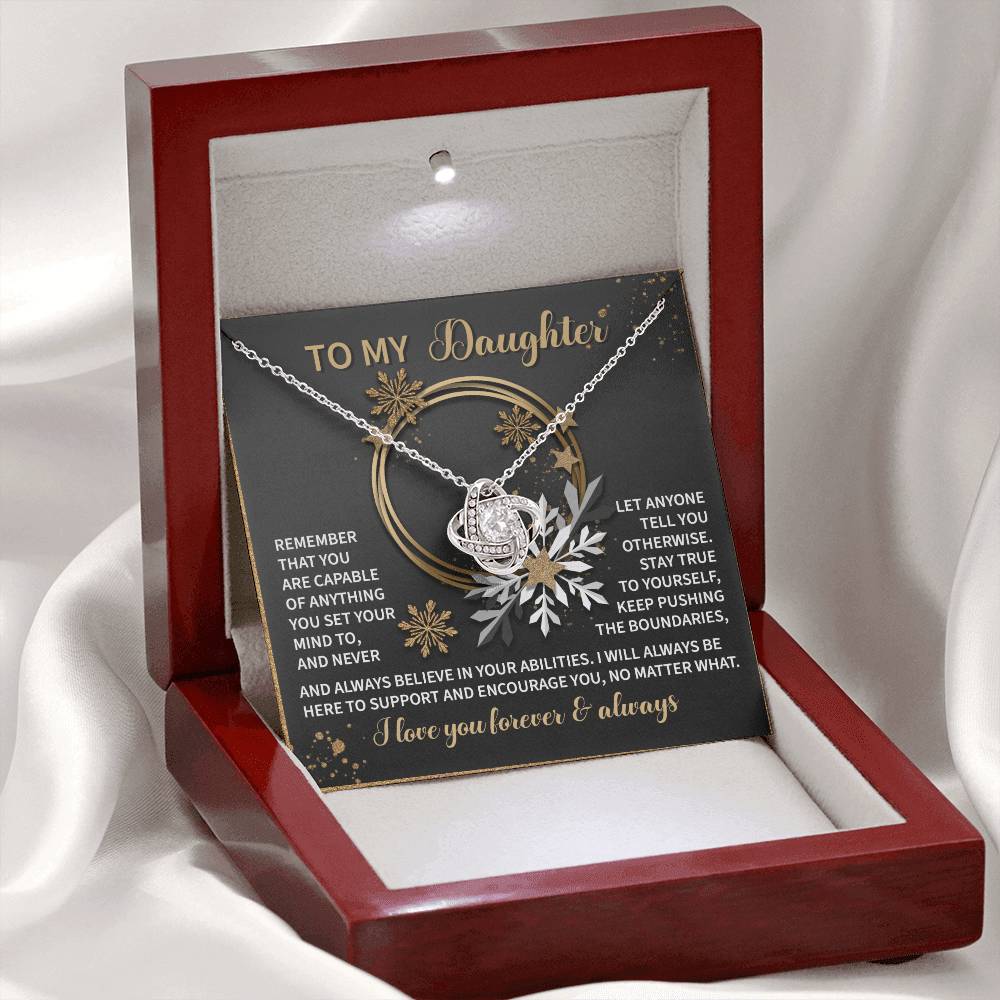 Daughter - Set Your Mind - Love Knot Necklace