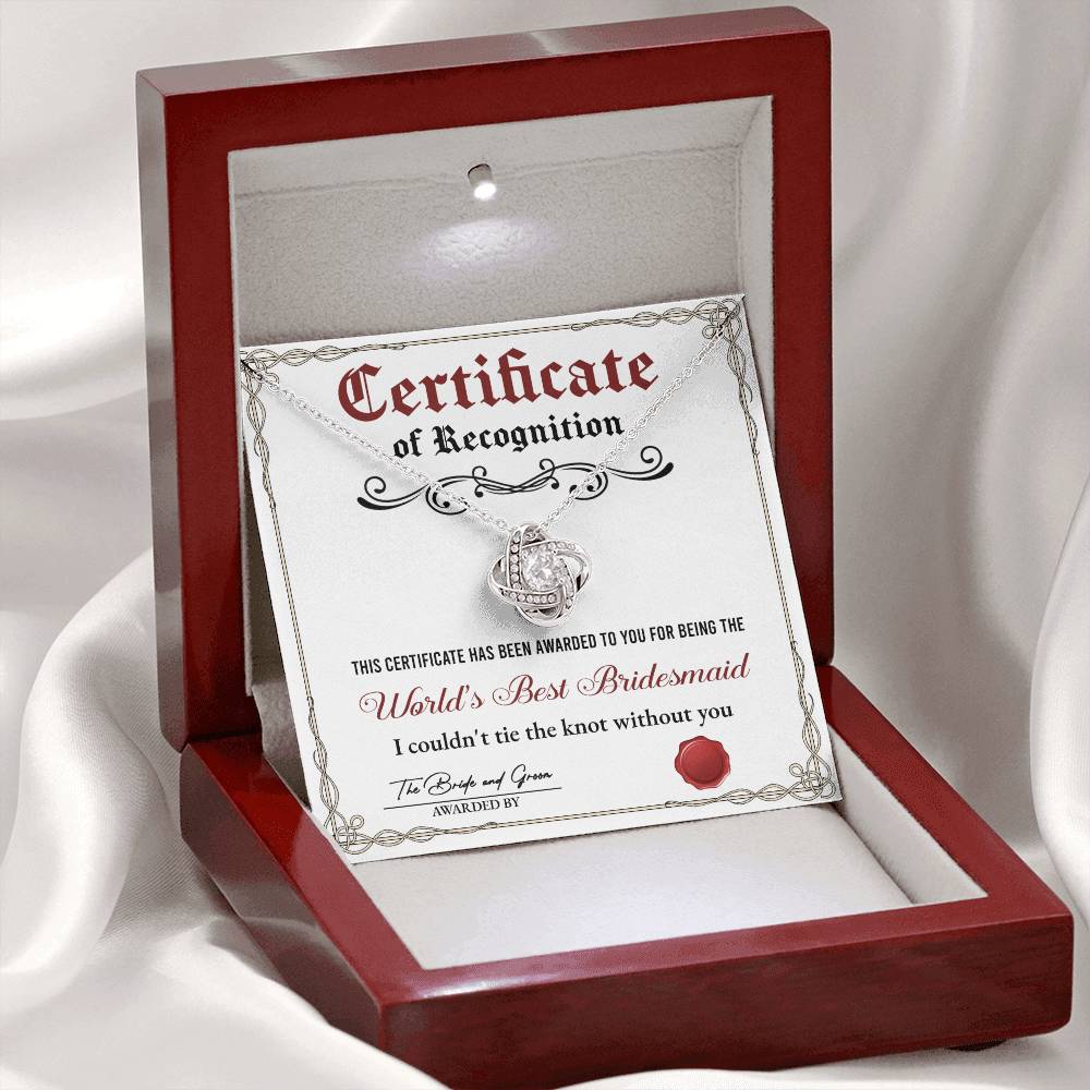 Dama de honor - Certificado de reconocimiento