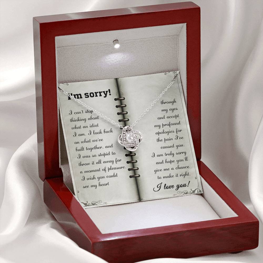 Sorry - What An Idiot - Love Knot Necklace