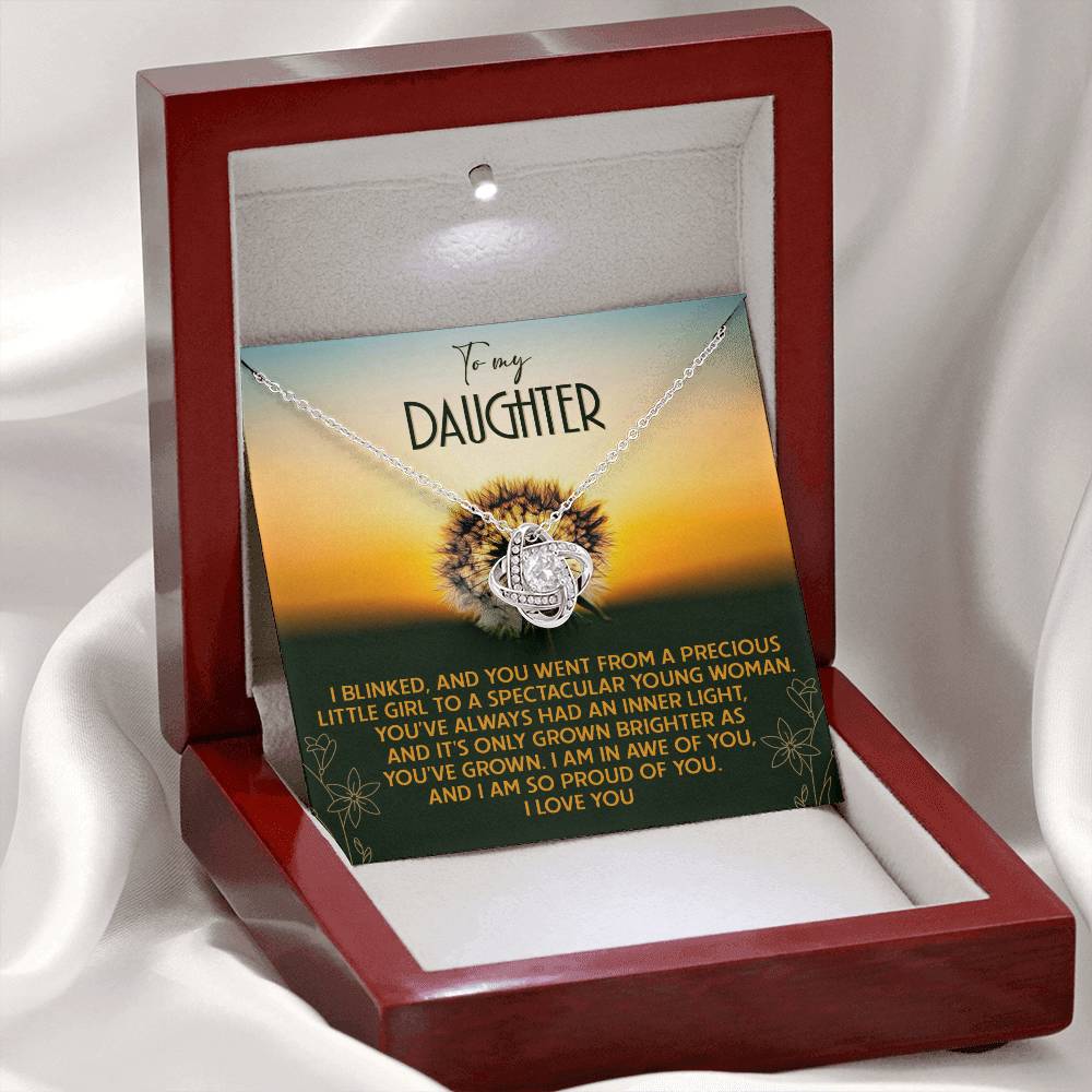 Daughter - Grown Brighter - Love Knot Necklace