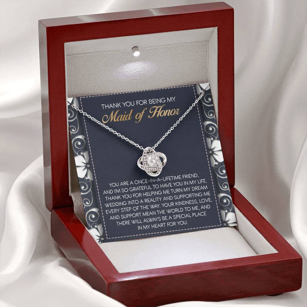 Dama de honor - Mundo para mí - Collar con nudo de amor