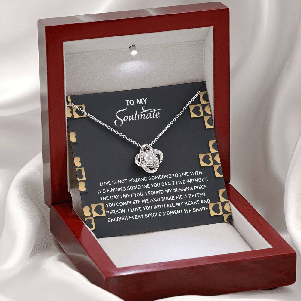 Soulmate - Missing Piece - Love Knot Necklace