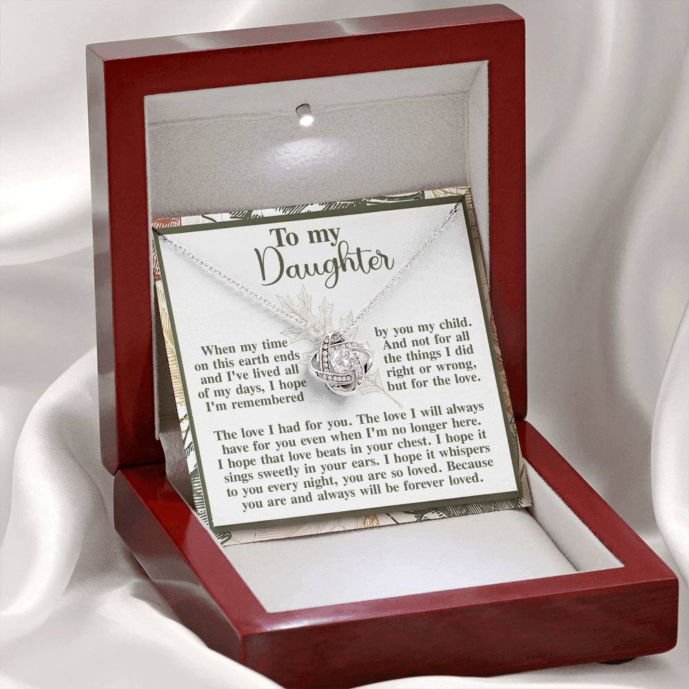 Daughter - In Your Ears - Love Knot Necklace