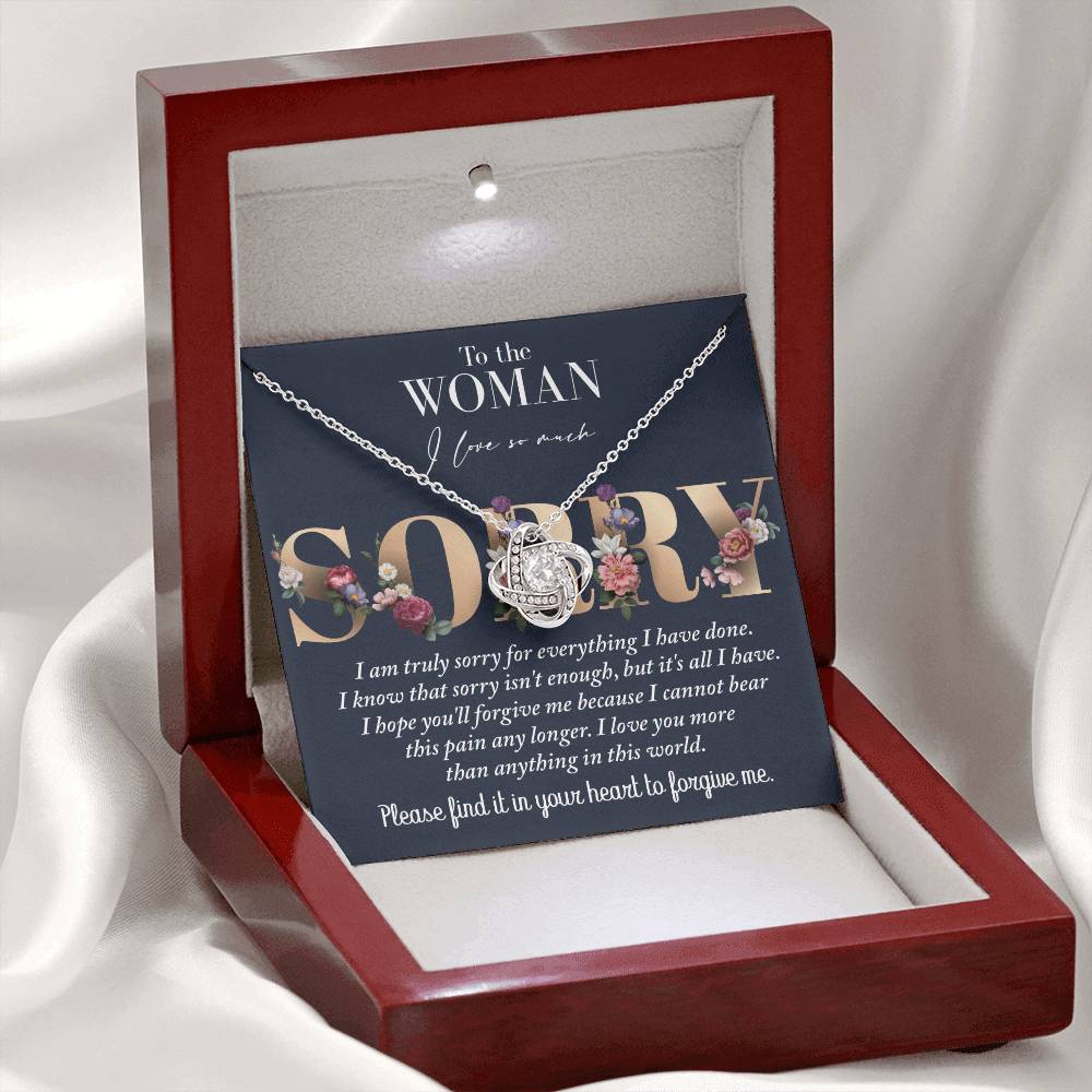 Lo siento - Soporta este dolor - Collar de nudo de amor