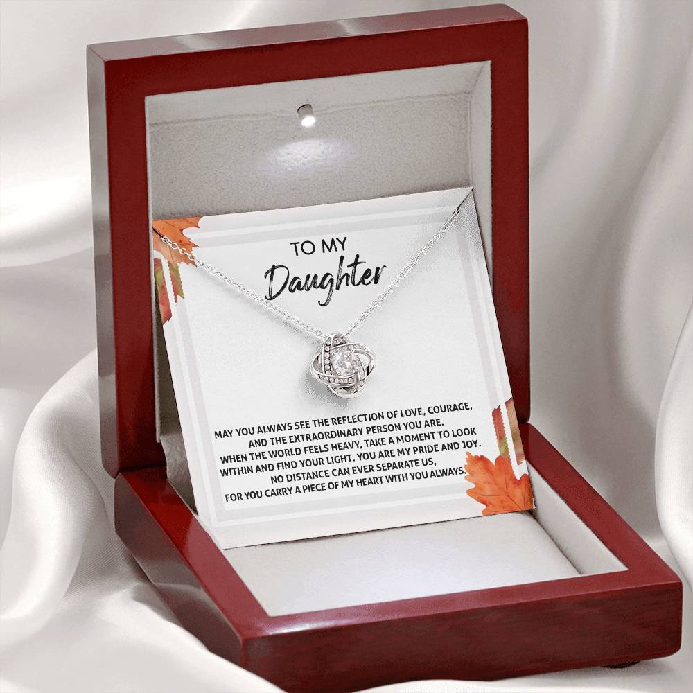 Daughter - Find Your Light - Love Knot Necklace