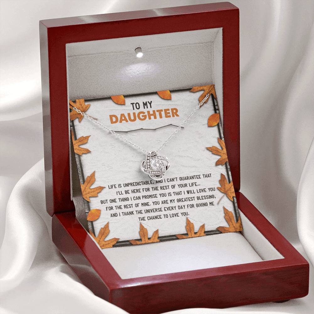 Daughter - My Greatest Blessing - Love Knot Necklace