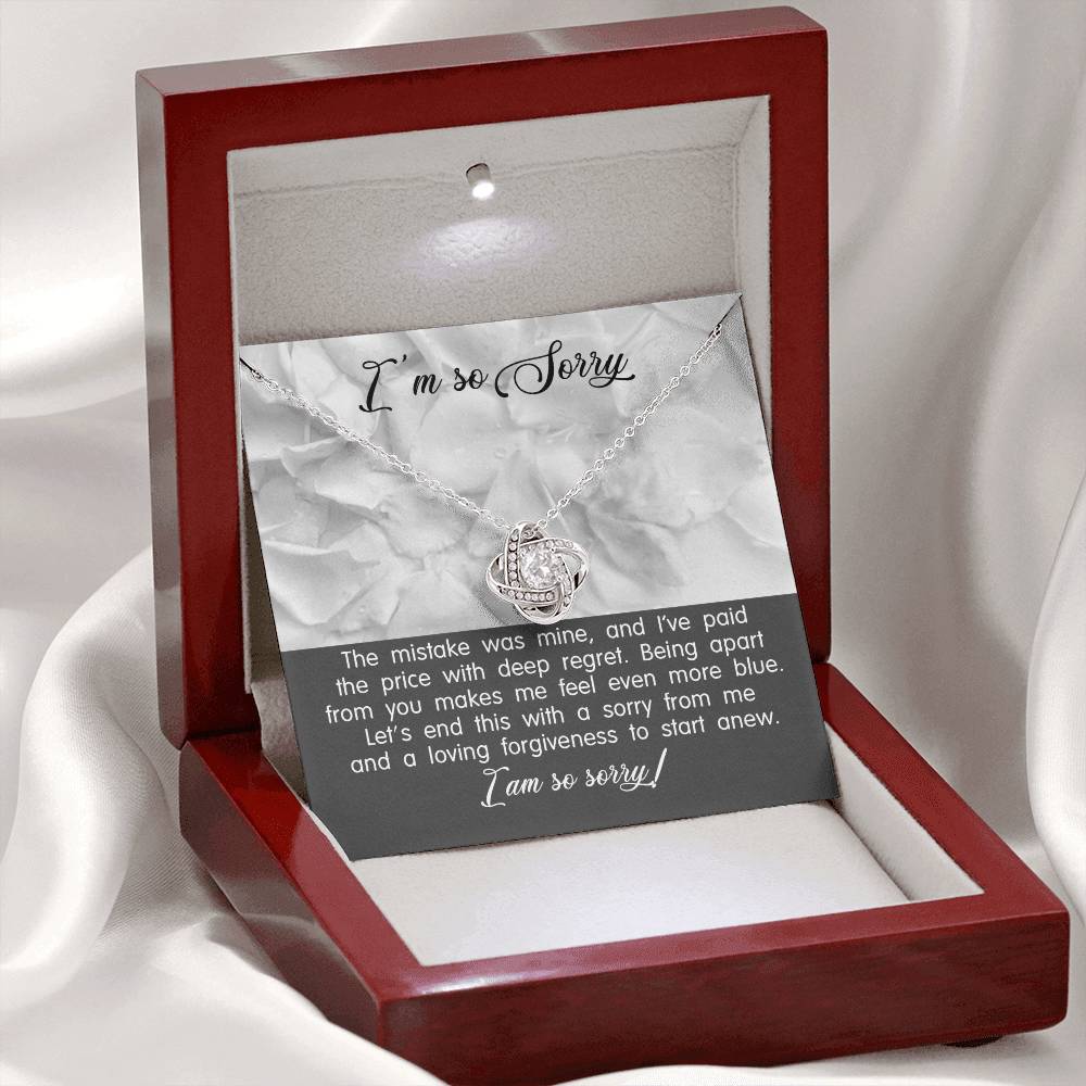 Sorry - With Deep Regret - Love Knot Necklace