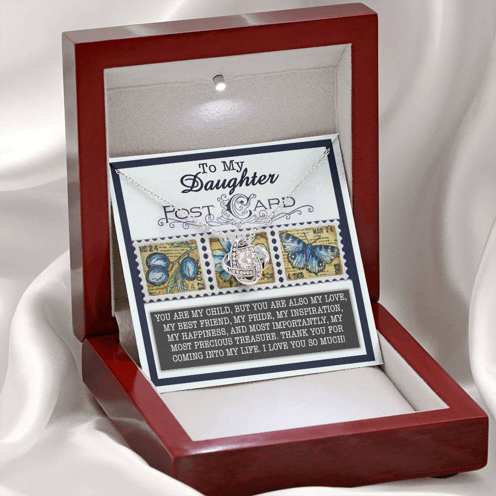Daughter - Precious Treasure - Love Knot Necklace