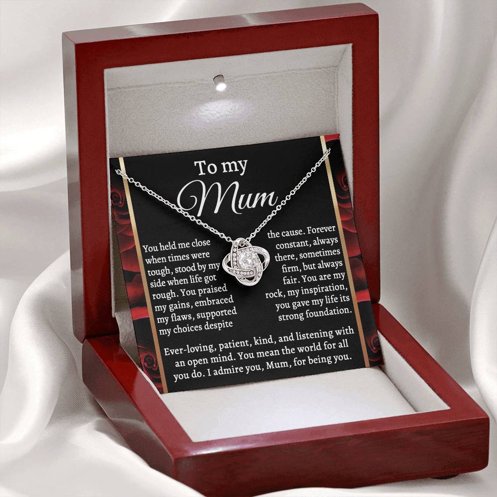 Mom - By My Side - Love Knot Necklace