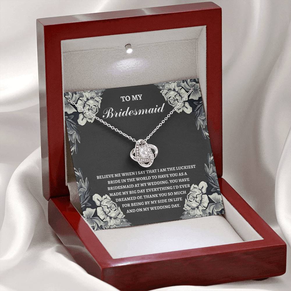 Dama de honor - La novia más afortunada - Collar con nudo de amor