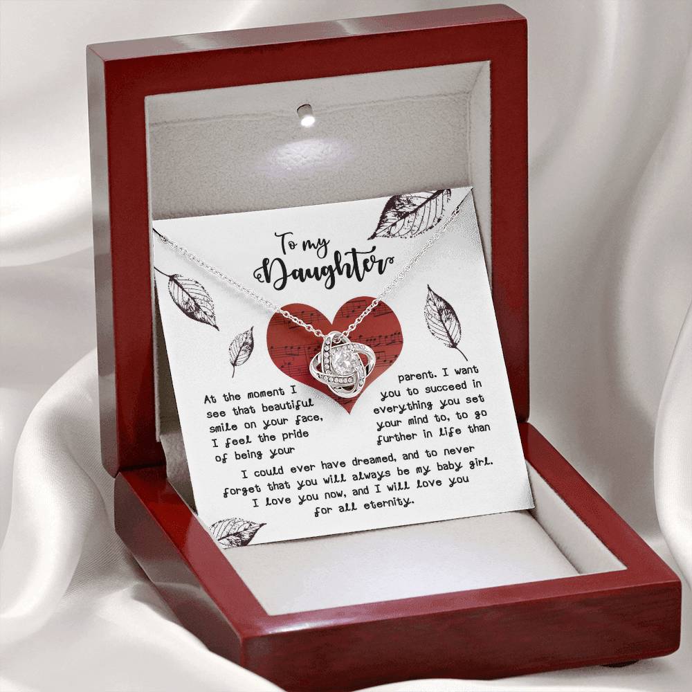 Daughter - On Your Face - Love Knot Necklace