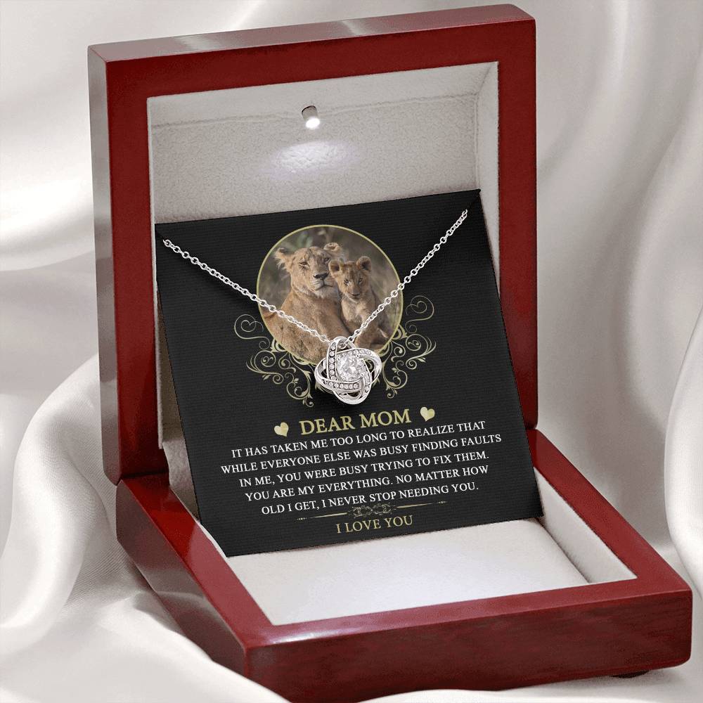 Mom - My Everything - Love Knot Necklace