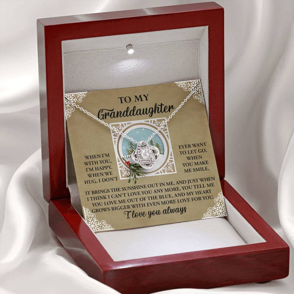 Granddaughter - Grows Bigger - Love Knot Necklace