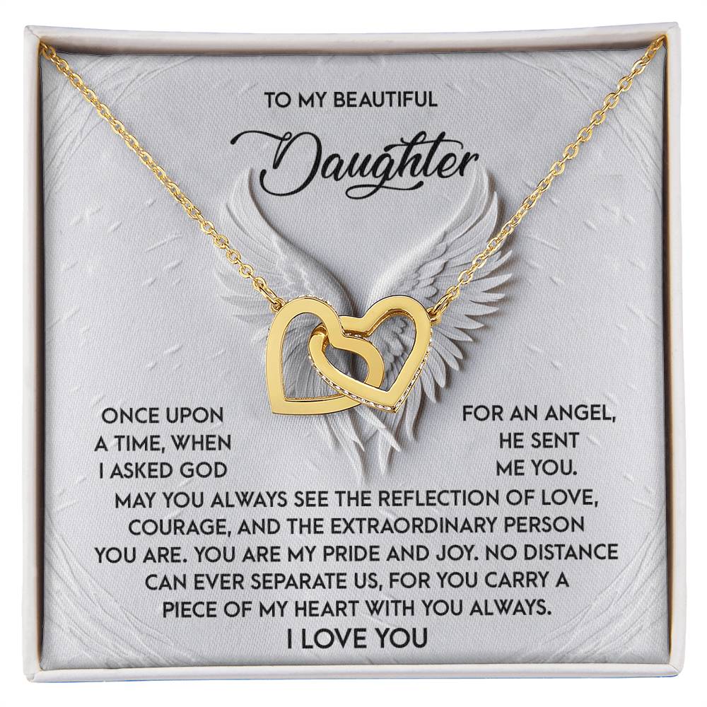 Daughter - An Angel - Interlocking Hearts