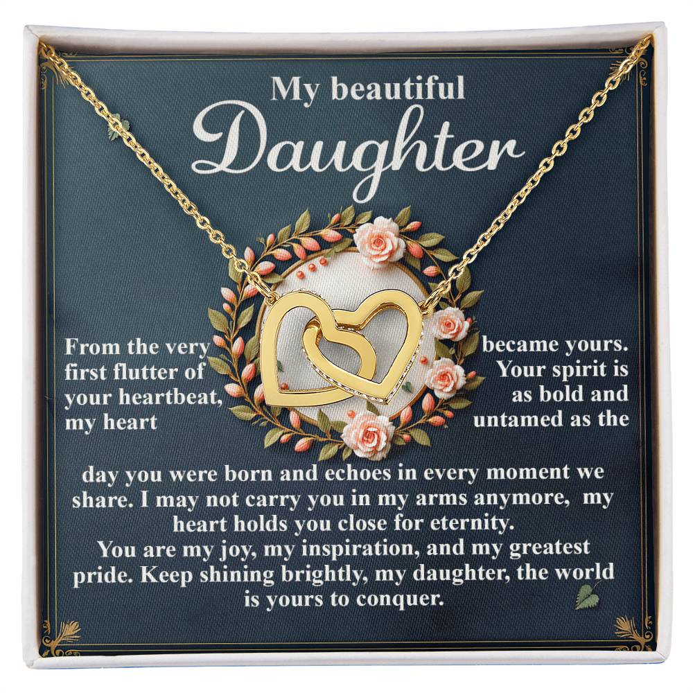 Daughter - First Flutter - Interlocking Hearts