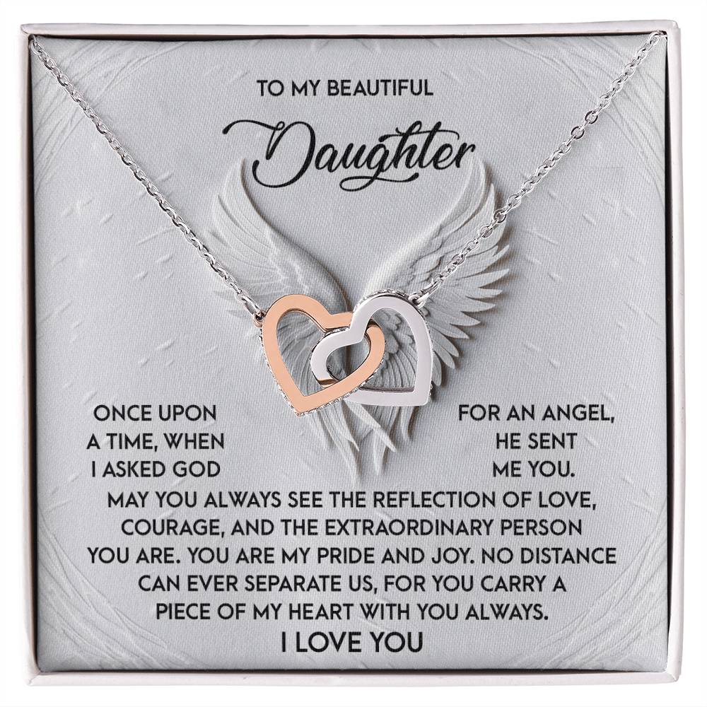 Daughter - An Angel - Interlocking Hearts