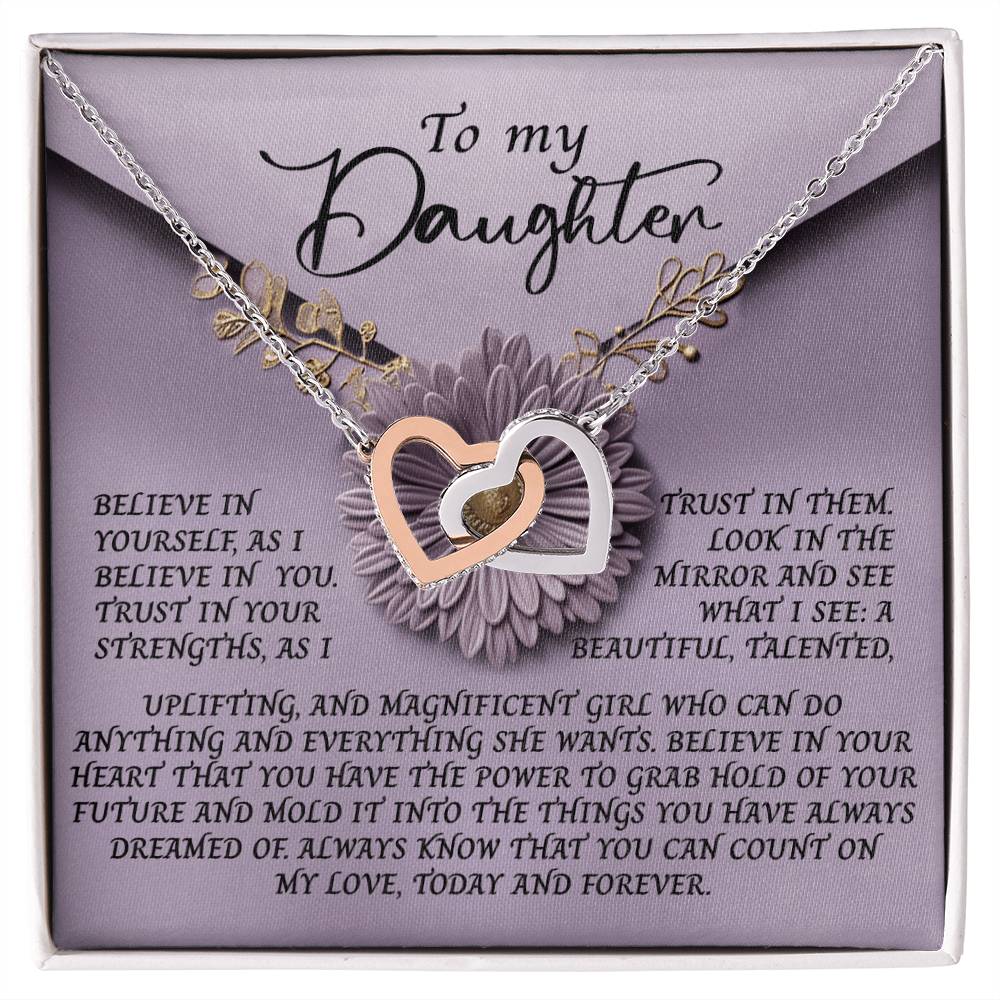 Daughter - Magnificent Girl - Interlocking Hearts