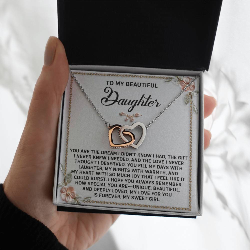 Daughter - My Sweet Girl - Interlocking Hearts