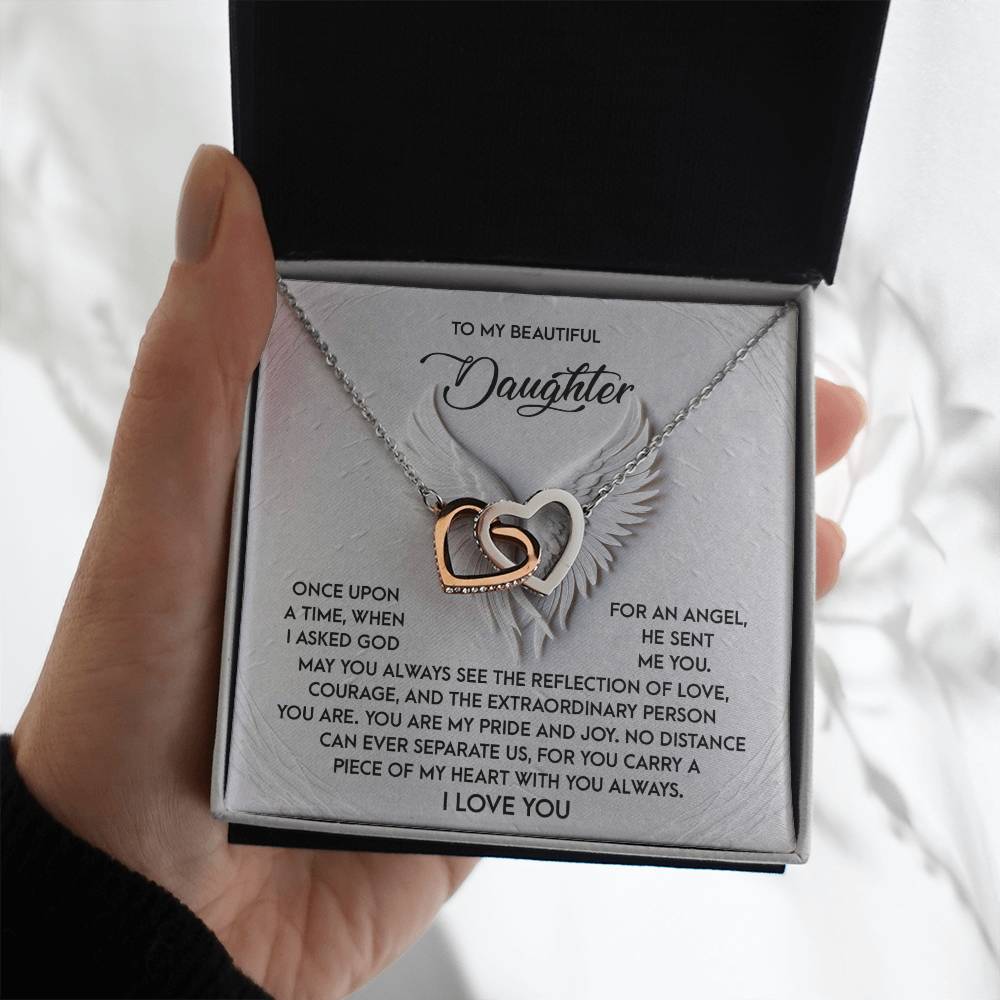 Daughter - An Angel - Interlocking Hearts