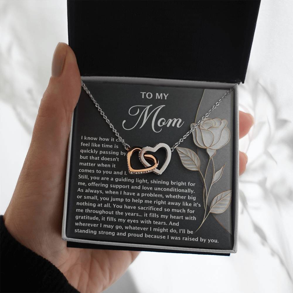 Mom - Guiding Light - Interlocking Hearts