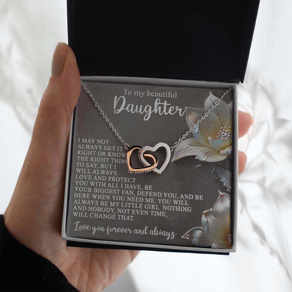 Daughter - Love Protect - Interlocking Hearts