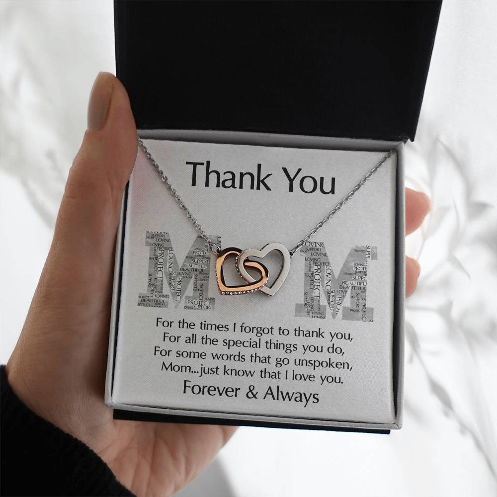 Mom - Thank You - Interlocking Hearts