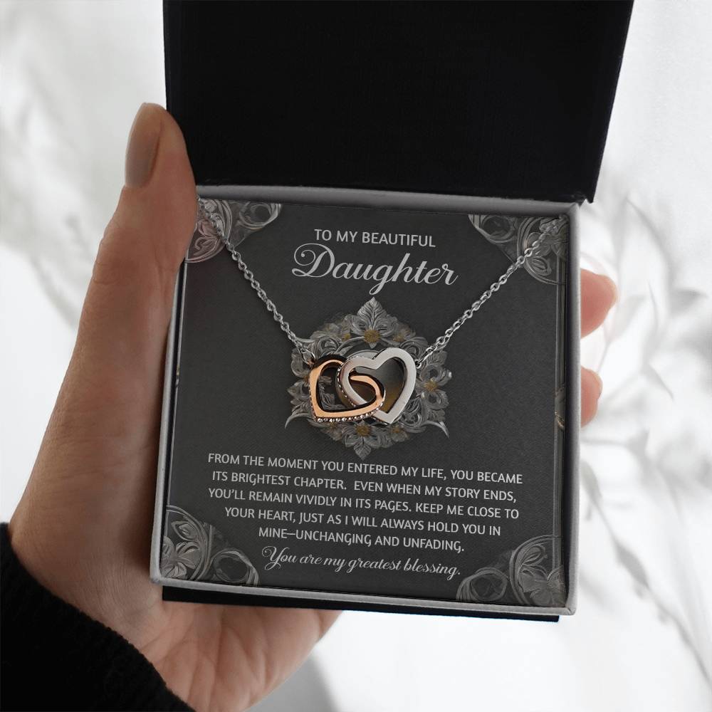 Daughter - Greatest Blessing - Interlocking Hearts